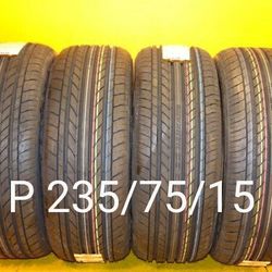 4 New Tires For Sale 235/75/15 We Service Motorcycle Tires
