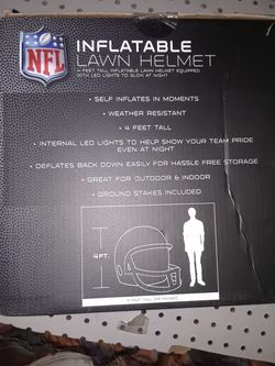 NFL 5' Inflatable Illuminated Lawn Helmets (Including Storage Bag)