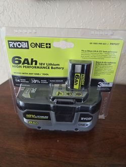 Ryobi ONE+ 18V 6Ah Lithium Battery PBP007