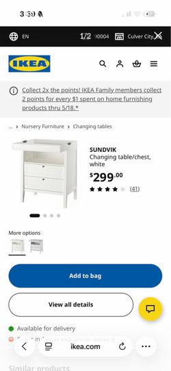 IKEA baby changing table closet dresser