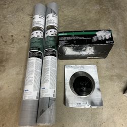 Roofing materials -Synthetic Underlayment, Coil Nails and Vent/Pipe Flashing.