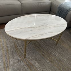 Matching Marble top Tables: Coffee, End and Wall