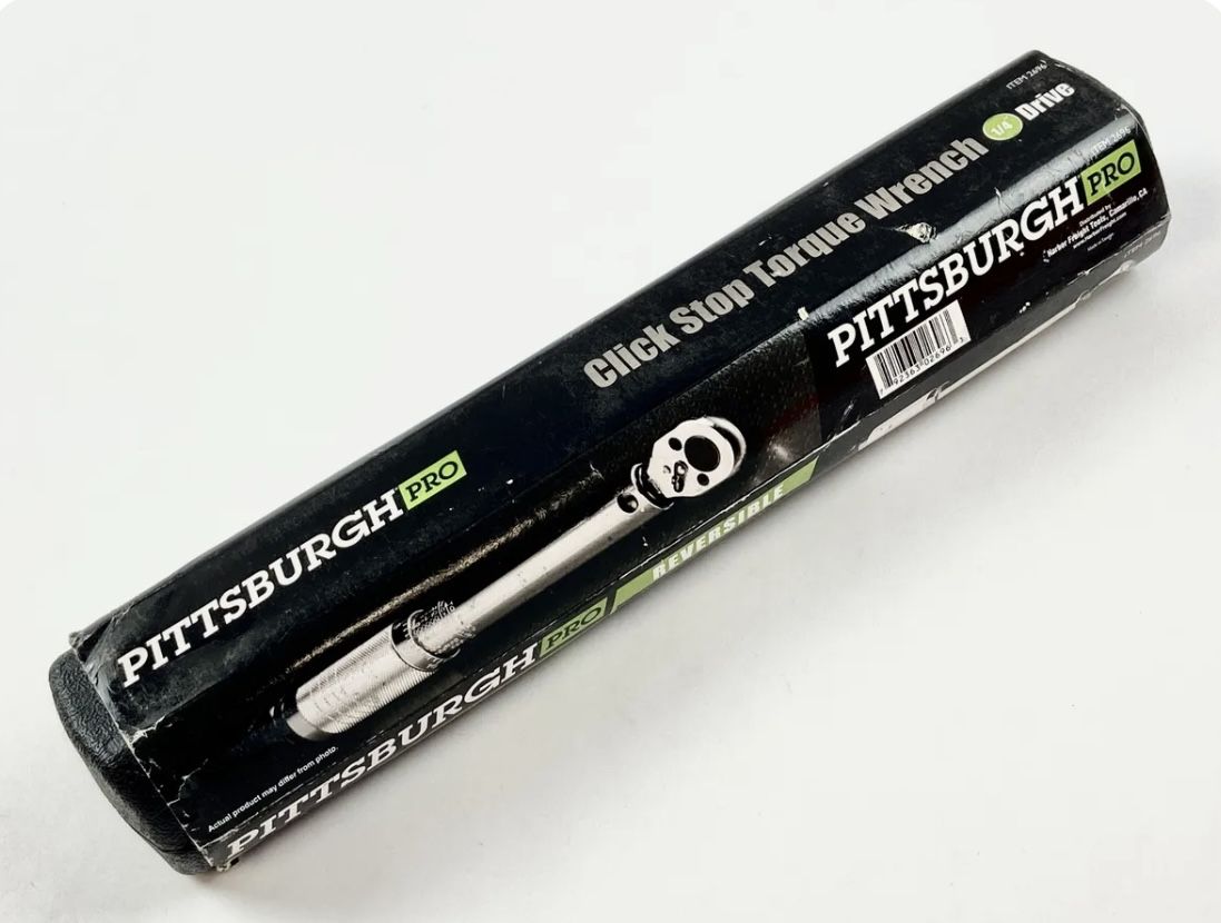 Pittsburgh Torque Wrench Click Stop Drive Reversible 1/4 inch 2696 NEW