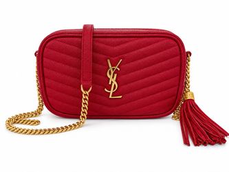 Saint Laurent YSL Lou Camera Bag Red
