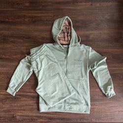 Burberry Blue Hoodie And Sweatpants Set