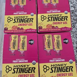 Honey Stinger Fruit Smoothie Energy Gels 24 Pack. Lot Of 4 Boxes. 96 Gel Packs