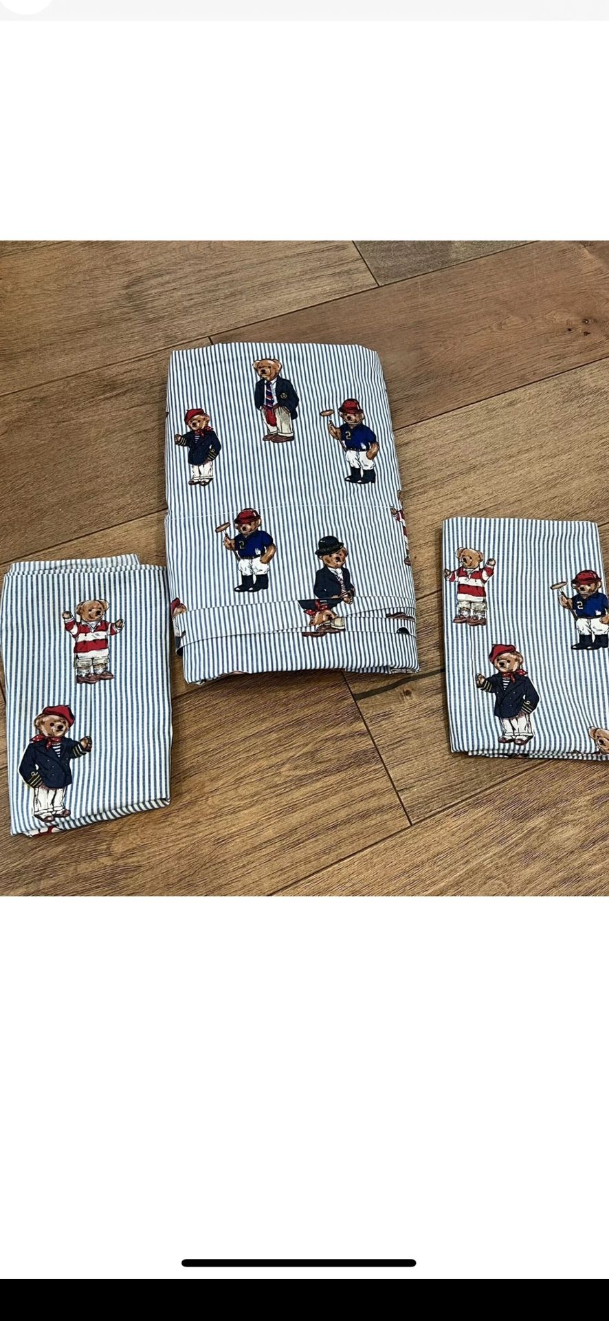 Polo Ralph Lauren Polo Bear Size Twin Sheet 3 Piece Set. Desk Chair Table End Dresser Carhartt Nike Adidas Toys Weights Jordan. Pick Up 61st/ 1st