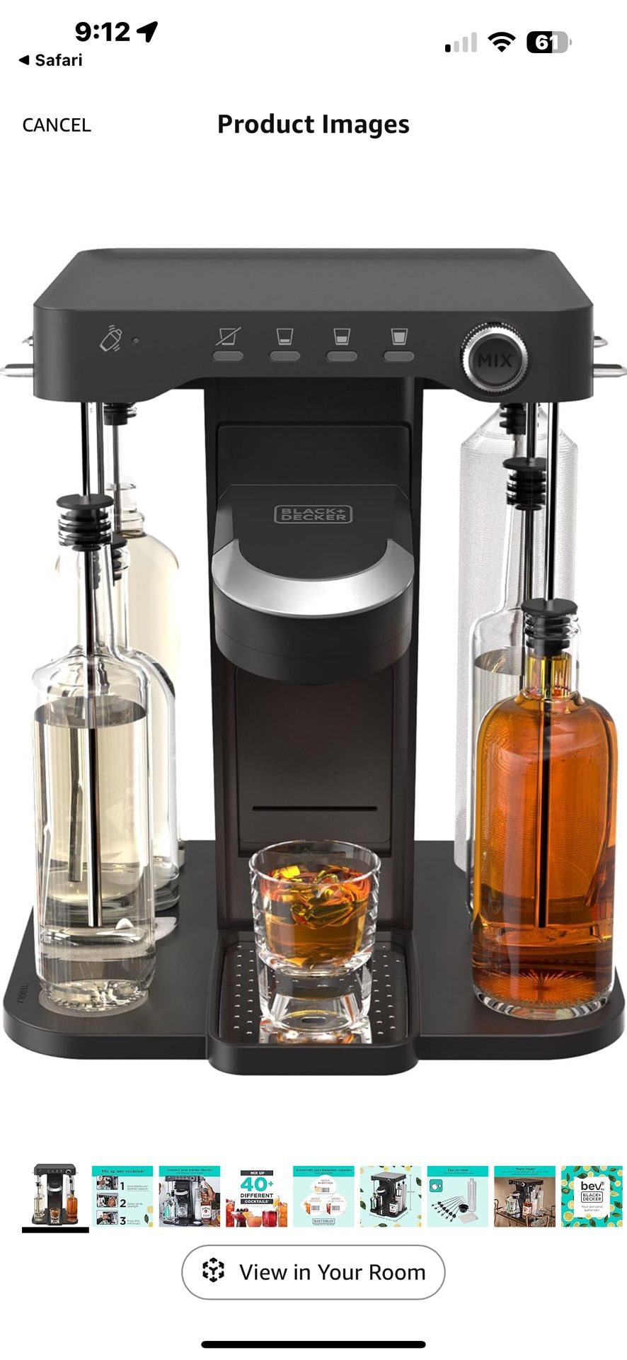 bev by BLACK+DECKER Cocktail Maker Machine and Drink Maker