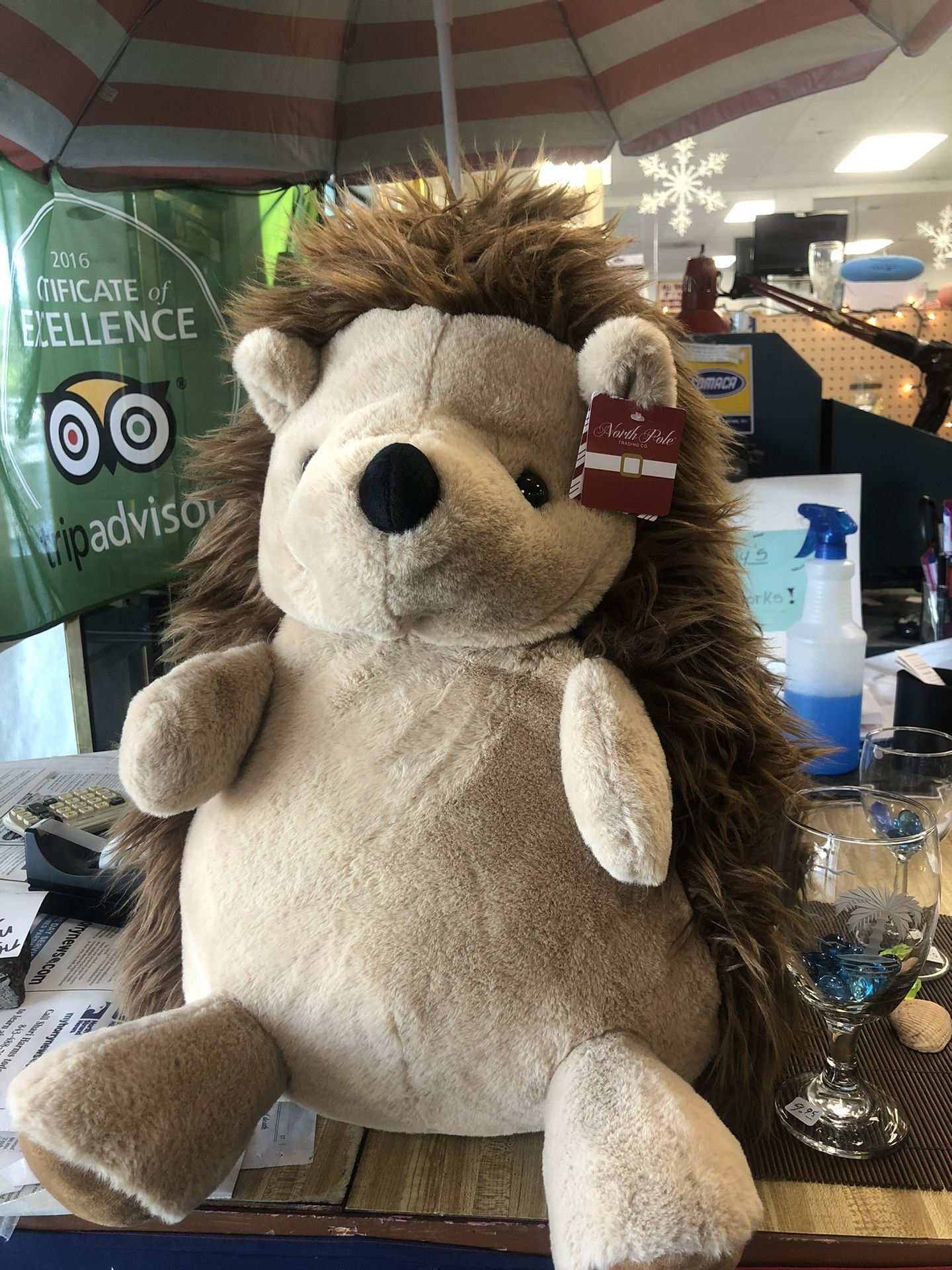 Large Soft Stuffed Hedgehog