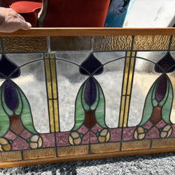 Vintage Leaded Stained Glass Frame 