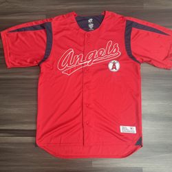 Dynasty Los Angeles Anaheim Angels MLB Red Stitched Jersey Men’s Large MSRP $80