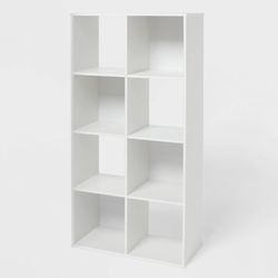 White book shelf