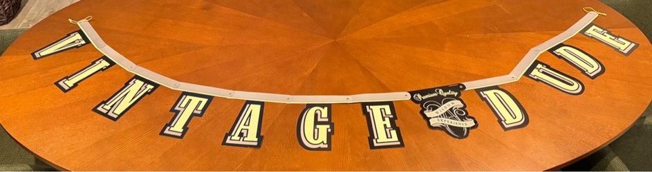 Vintage Dude Party Banner