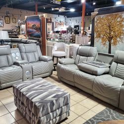 2pc Sofa Faux Leather 