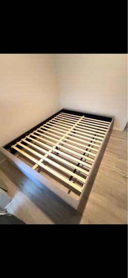 Broken down Upholstered queen size Bed Frame with Wood Slats