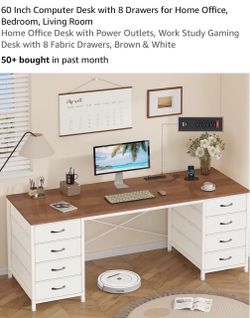 Desk with fabric drawers - like new