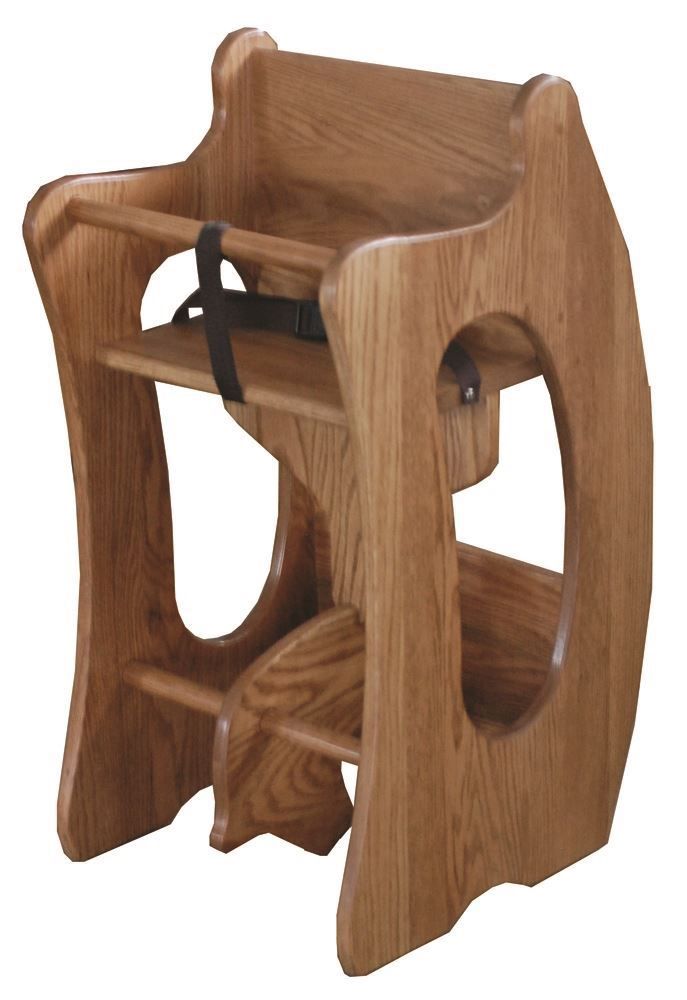 Amish Solid Wood Combination 3-in-1 Rocking Horse, High Chair, Desk