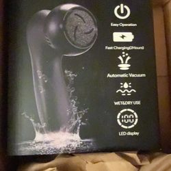 Rechargeable Electric Callus Remover for Feet with Vacuum, Pumice Stone Foot File for 100% Full Foot Care Coverage, 2-Speed & 3 Grinding Heads, Ideal 