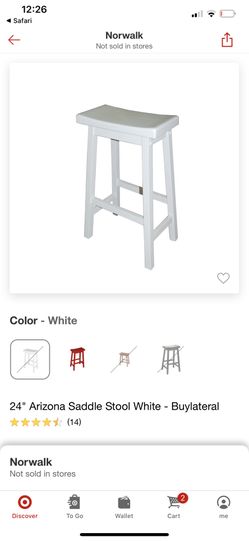 White stool 1 only $30 firm price new in box