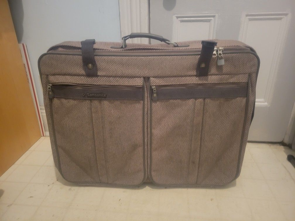 Vintage Samsonite Silhouette 4 Woven Wool Luggage Plus Garment Bag