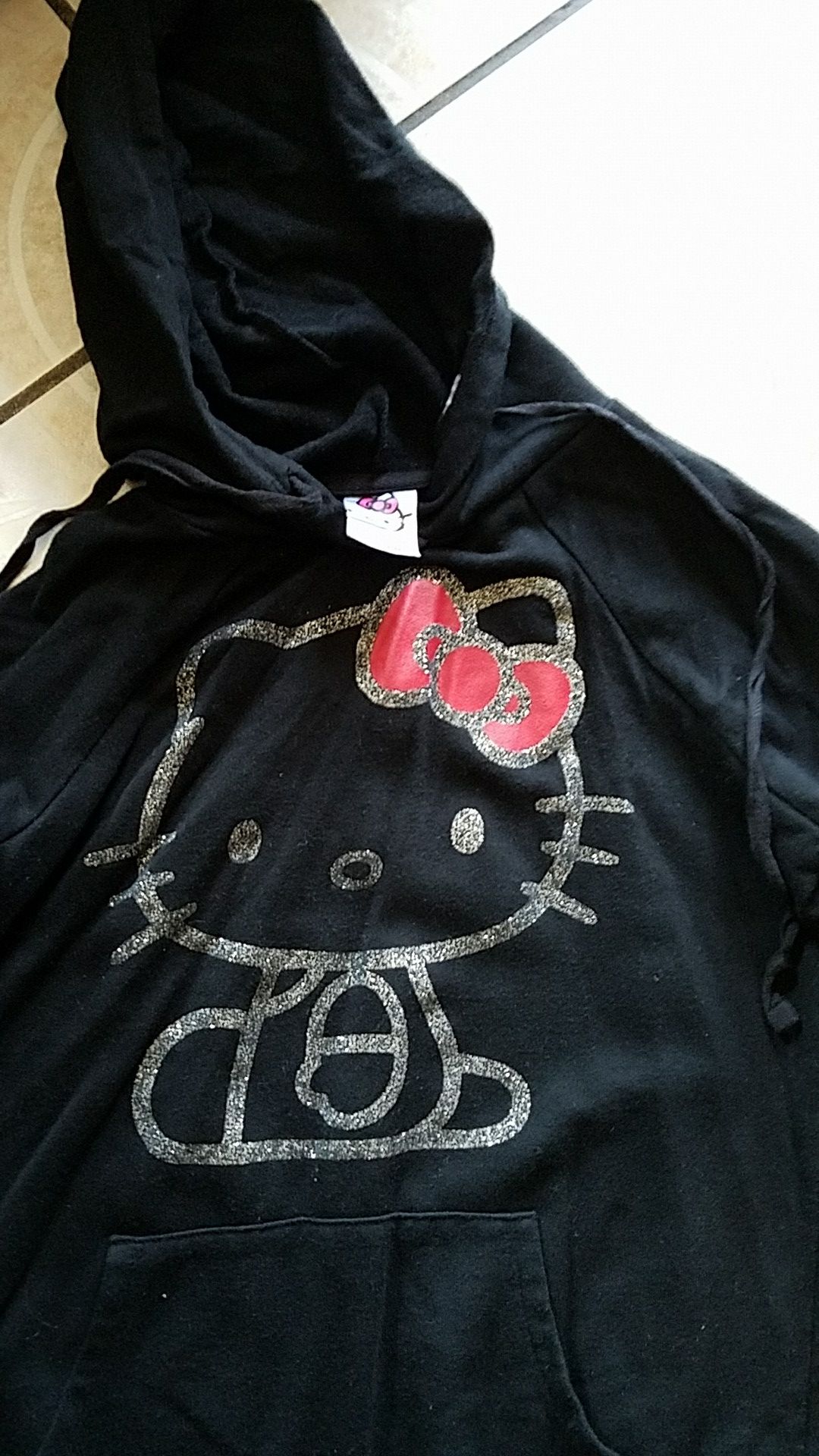 Hello Kitty black pullover hoodie size small