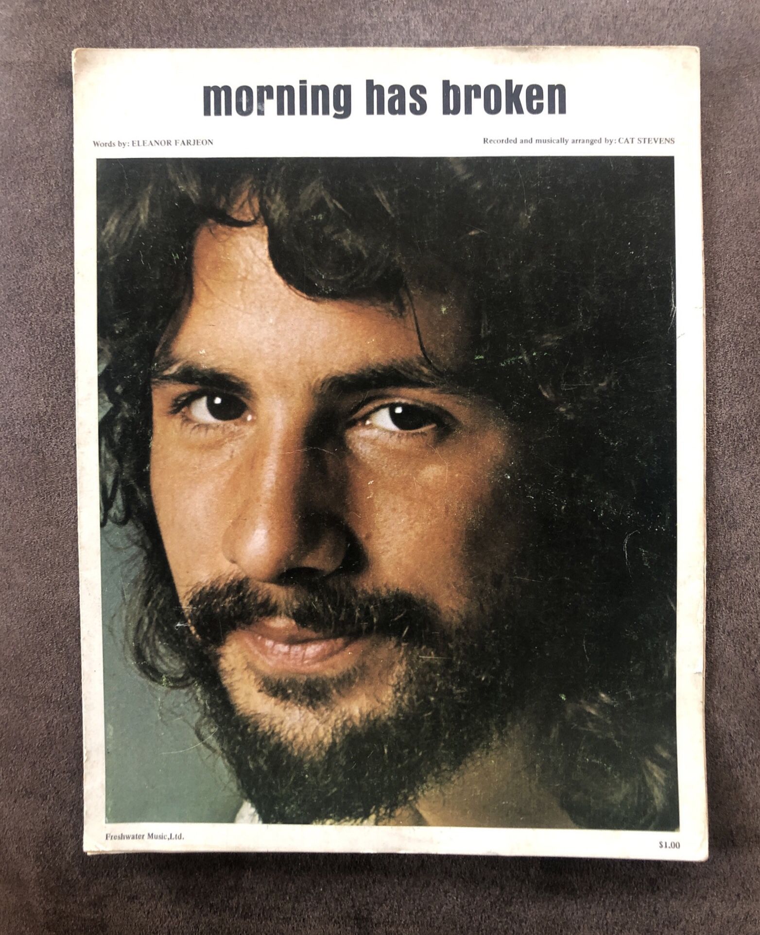 Cat Stevens - Morning Has Broken - 1972 Sheet Music - Piano Guitar Vocals