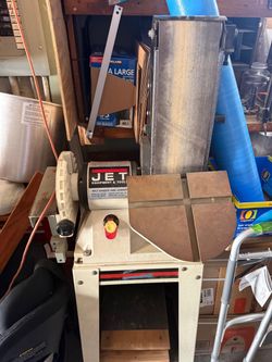 Jet 3.4 HP JSG-96 Single Phase 115V Belt Sander/Disc Grinder Lots of Sanding Belts Disc Grinding Pads OBO