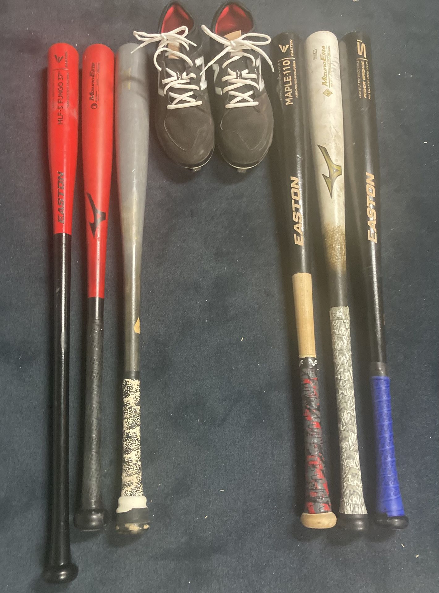 5 Wood Bats , New Balance Metal Spikes And A Fungo