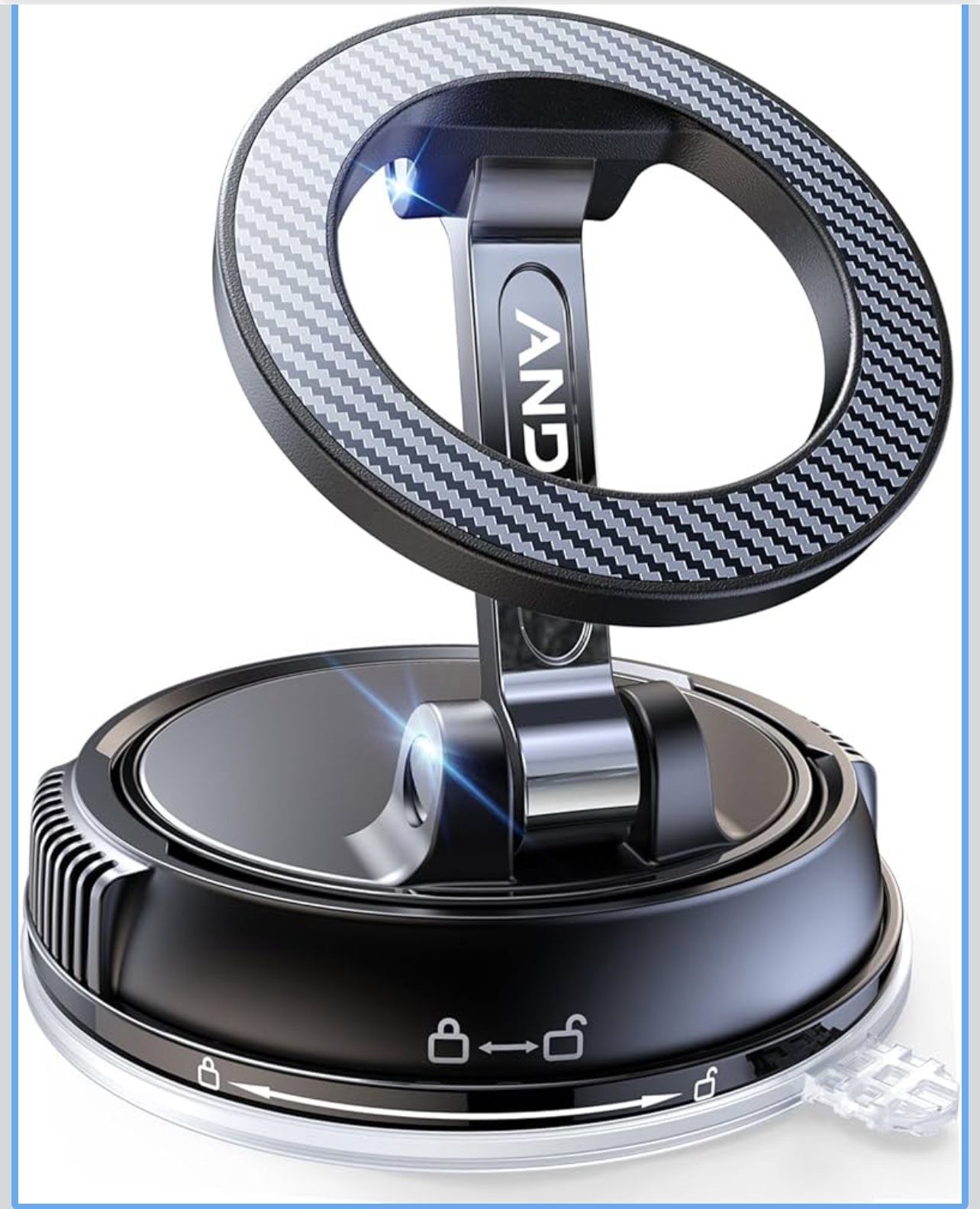 ANDERY Car Phone Holder for Magsafe [78+LBS Strongest Suction & 2400gf Magnetic] 360° Adjustable Car Phone Mount, Phone Holders for Your Car for iPhon