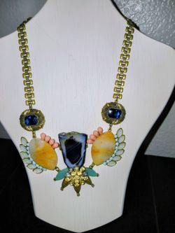 Norrland necklace by Jill Schwartz Statement piece with semi precious