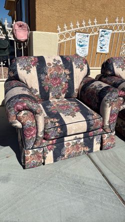 Loveseat and chair