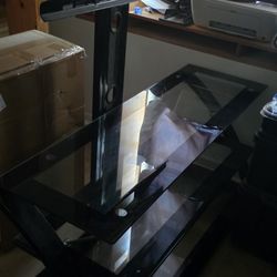 Glass Shlves TV Stand