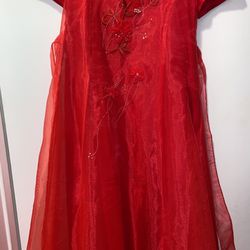 Girls Red Dress (Flower Girl, Wedding, Fancy)