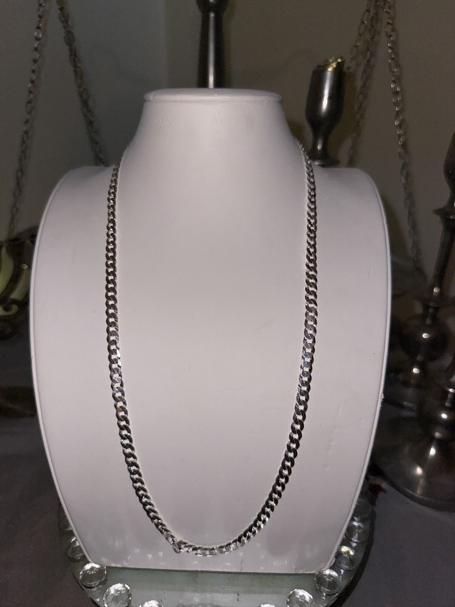 Men’s Silver Figaro  Necklace 925