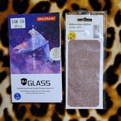 NWT SAMSUNG S9 TEMPERED GLASS SCREEN PROTECTOR +SKIN 
