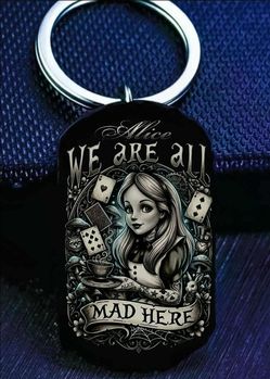 Alice in wonderland hot movie tv shoe Stainless Keychain