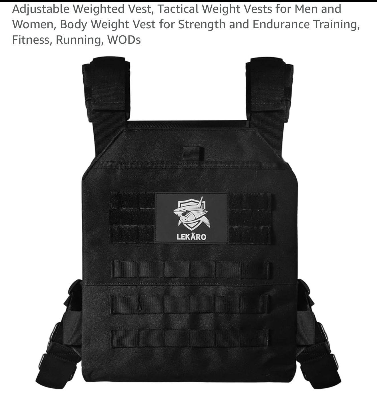 Almost New Tactical Weight Vest With Weighted Plates