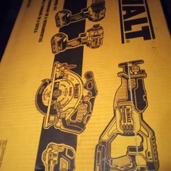 DeWalt 6-piece Tool Combo Kit Drill Impact Drill Skill Saw Sawzall Flashlight And Grinder Brand New