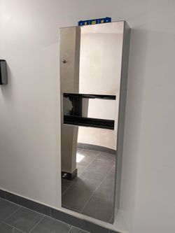 Stainless Steel Wall-Mounted Paper Towel Dispenser and Waste Bin