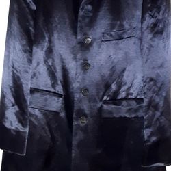 Navy Satin Jacket Sz Small