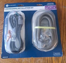 GE pm 28x329 Universal Dishwasher Connection Kit 6ft Inch Inlet Hose In 5 Ft One