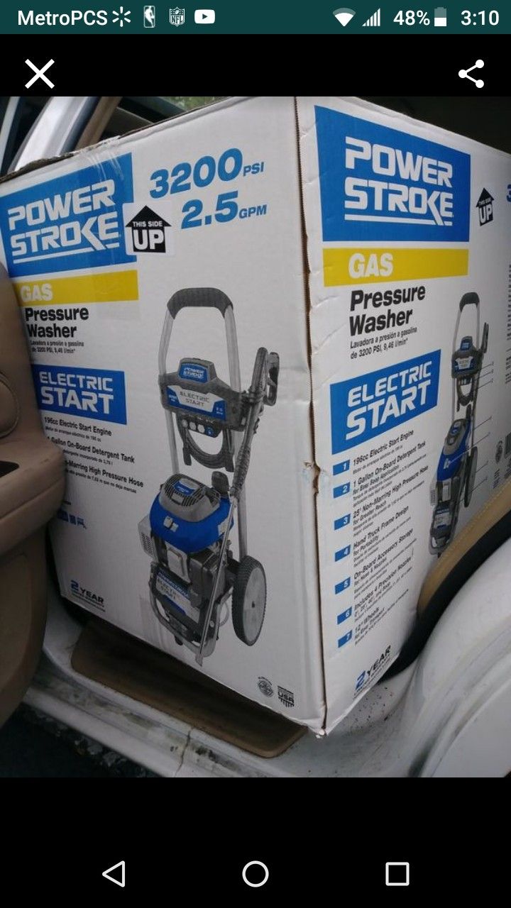3100psi Power Stroke Gas Pressure Washer Electric Start for Sale in