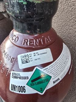 Argon gas cylinder