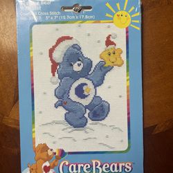 New Care Bears 2004 Cross Stitch Kit 39057 Bedtime Bear with Star