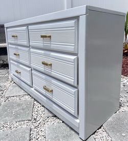 Solid wood MCM dresser