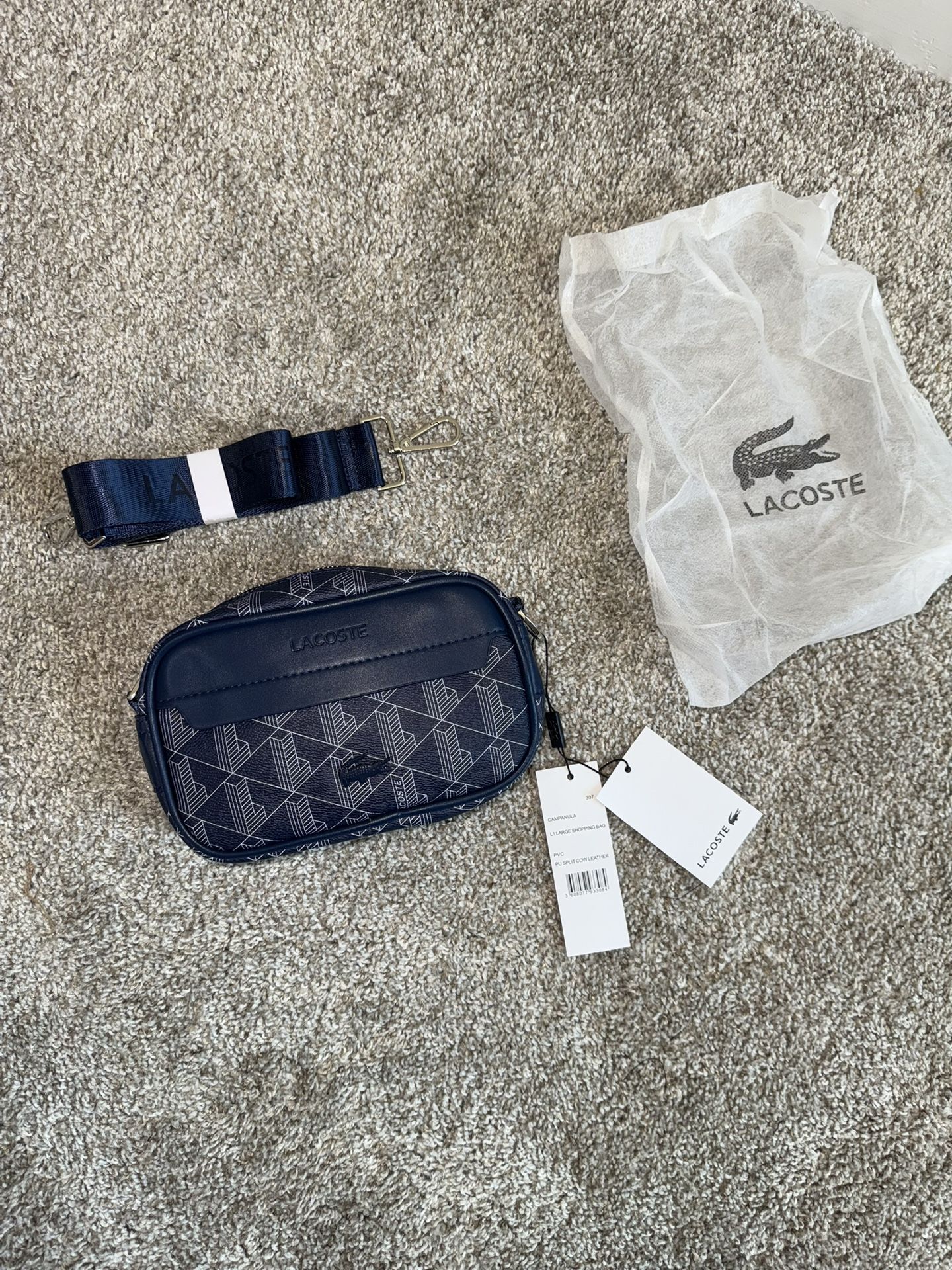 Blue Lacoste Shoulder Bag