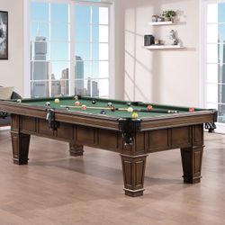Brewster Pool Table Brown Walnut