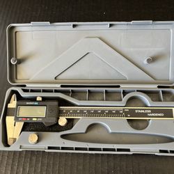 Steel 6-Inch Digital Caliper Includes Battery And Case