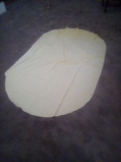 Beige Oval Tablecloth 