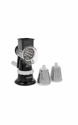 Kitchen HQ Manual Speed Grater and Slicer with 3 Blades & Suction Base